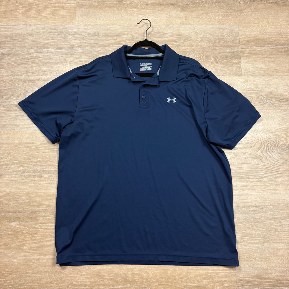 Under Armour Loose Short Sleeve Polo Shirt Men's 2XL Color Navy‎
